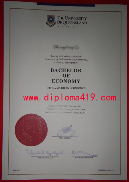 University of Queensland fake certificate/University of Queensland fake degree
