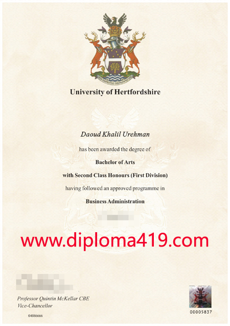 University of Hertfordshire fake degree/University of Hertfordshire false diploma/buy fake certificate