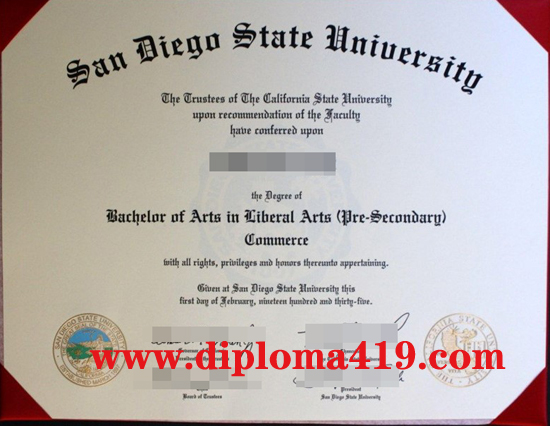San Diego State University fake diploma/buy MBA degree
