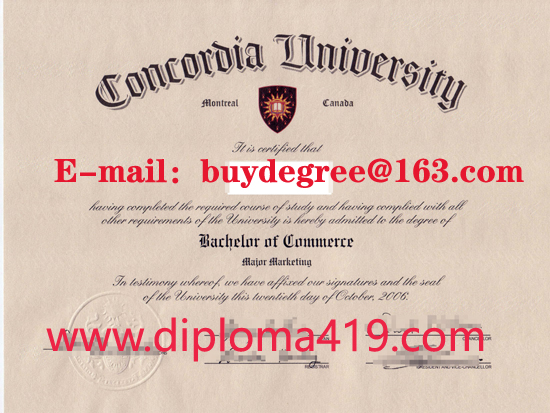 Concordia University fake degree/buy fake certificate